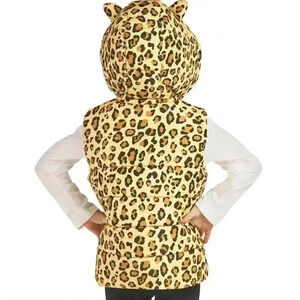 Members Mark Leopard Print Hooded Puffer Vest